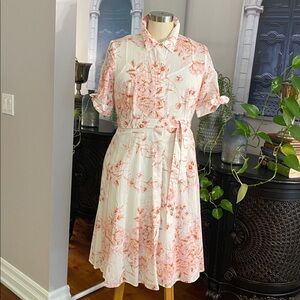 Calvin klein flowerd summer dress ladies size 12